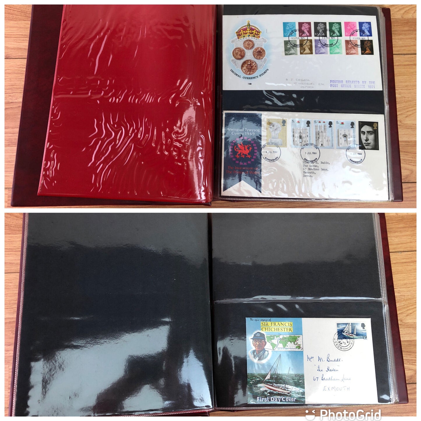 Red SG First Day Cover Album With 54 x First Day Covers 1967 - 1983