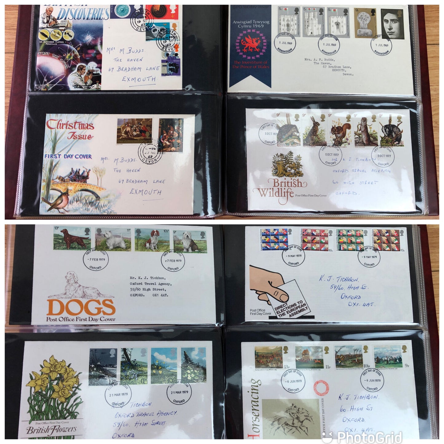 Red SG First Day Cover Album With 54 x First Day Covers 1967 - 1983