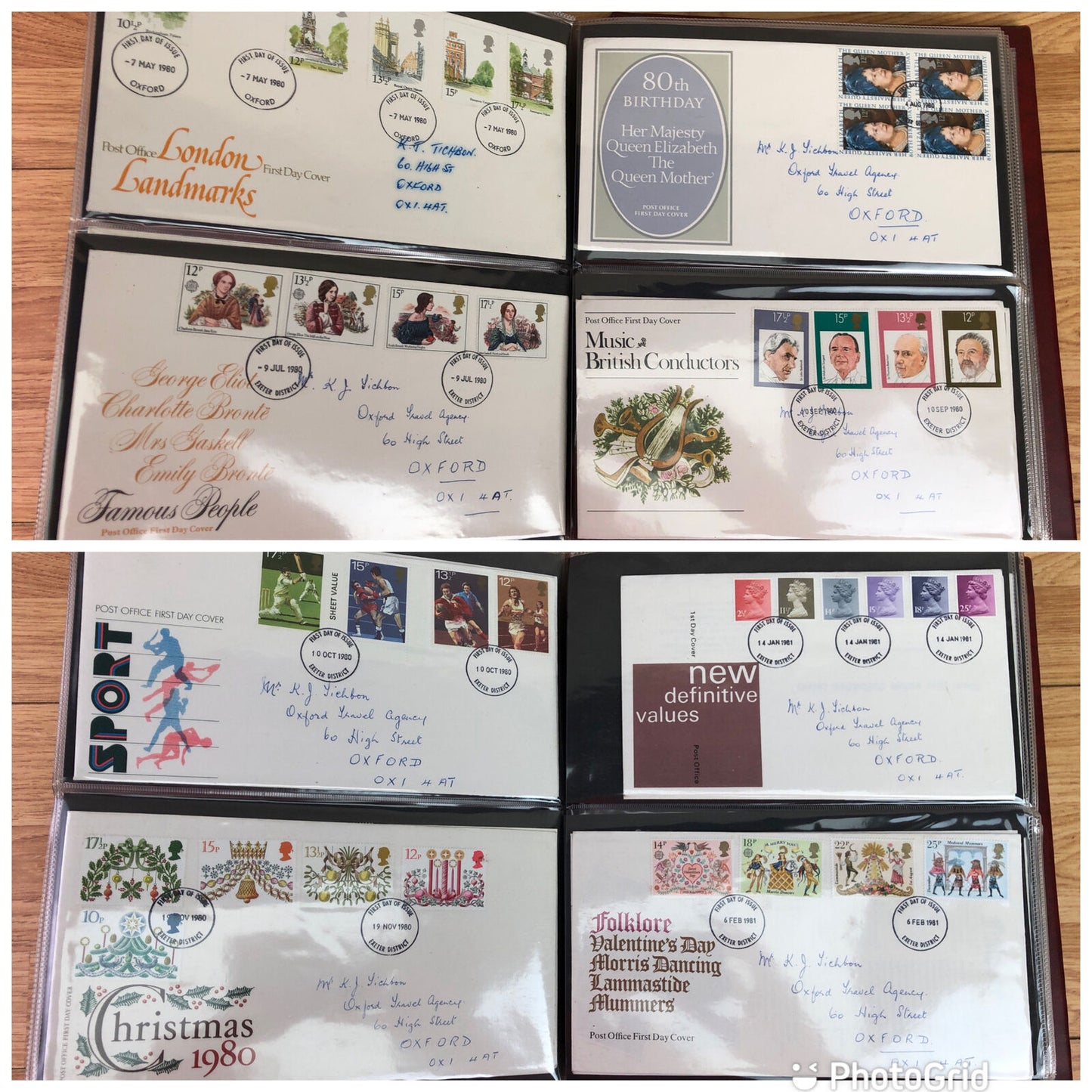 Red SG First Day Cover Album With 54 x First Day Covers 1967 - 1983