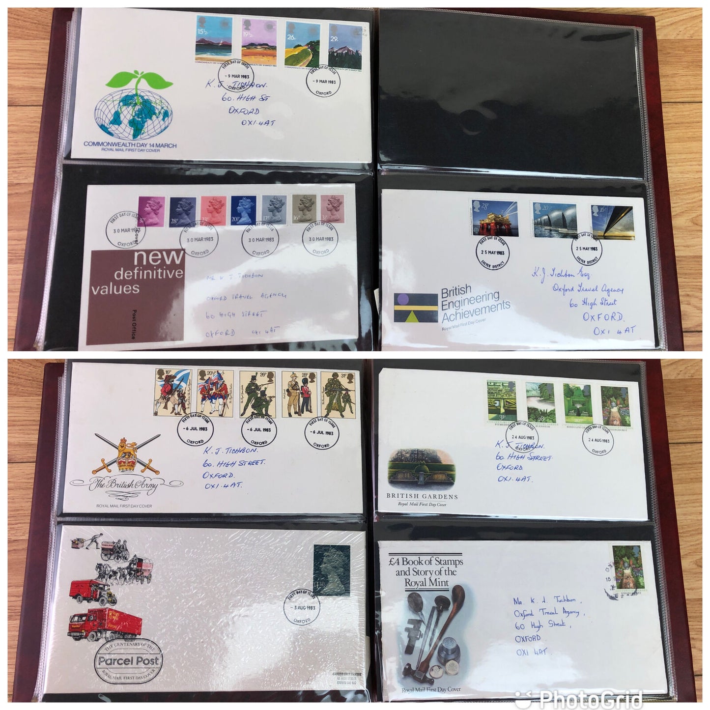 Red SG First Day Cover Album With 54 x First Day Covers 1967 - 1983
