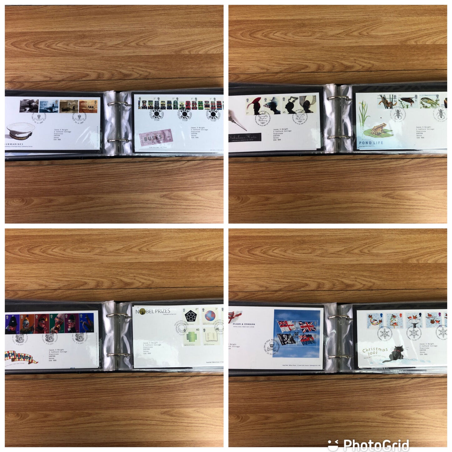 Green Merlin First Day Cover Album With 58 x First Day Covers 1999-2003