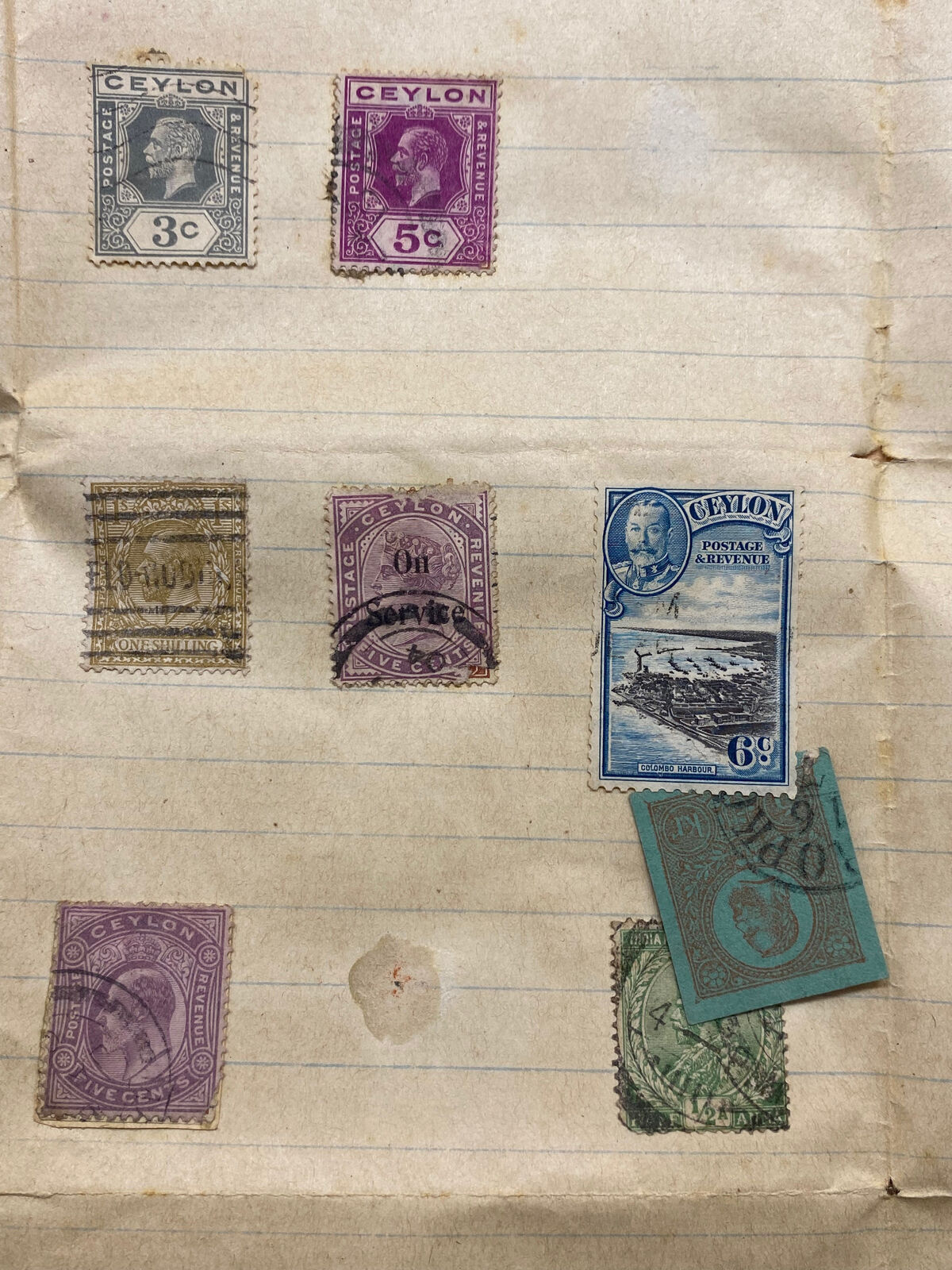 Collection of 67 Vintage Ceylon Postage Stamps - Please see Pictures