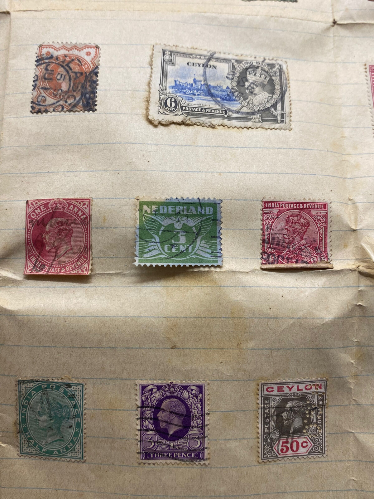 Collection of 67 Vintage Ceylon Postage Stamps - Please see Pictures