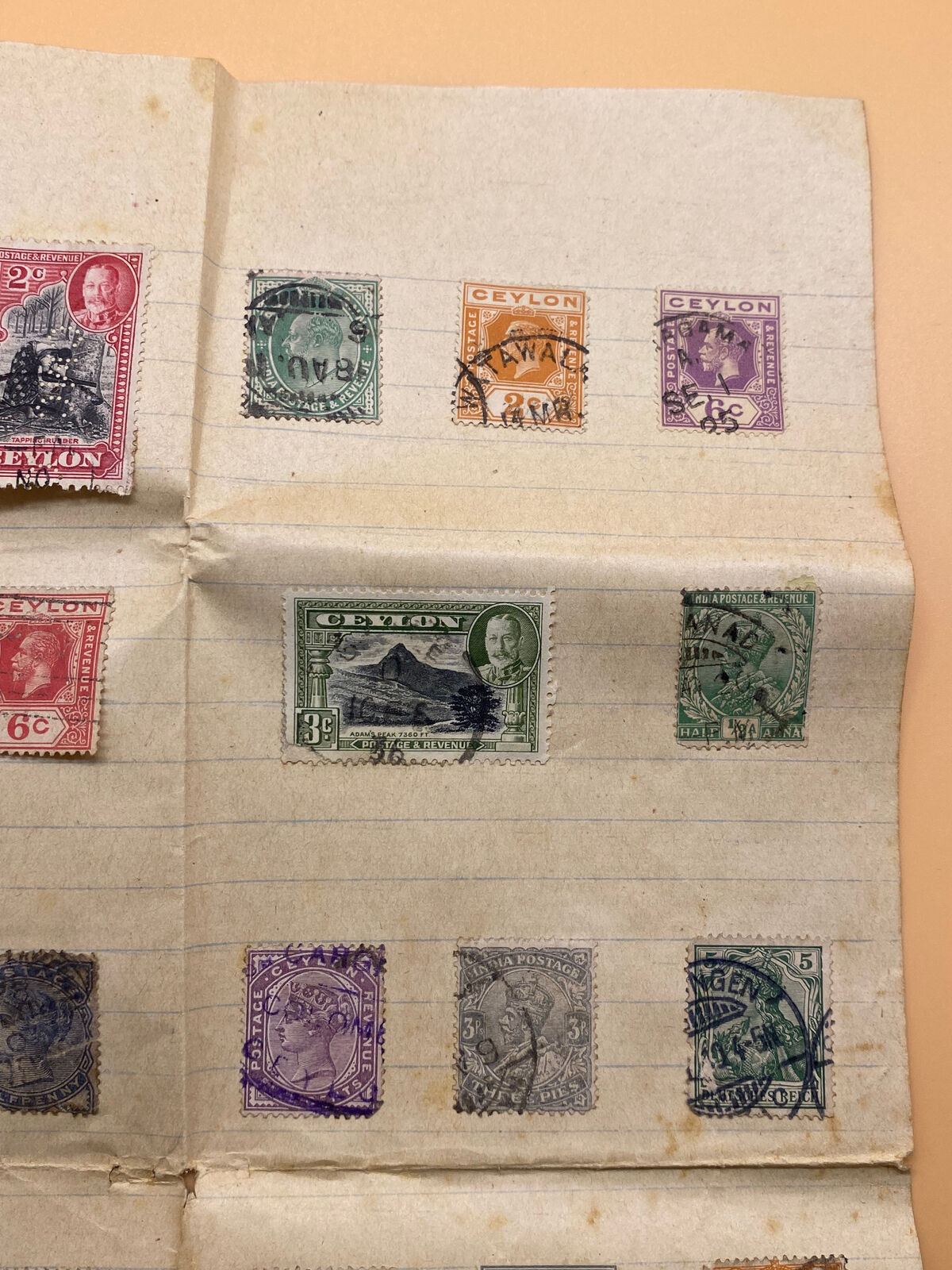 Collection of 67 Vintage Ceylon Postage Stamps - Please see Pictures