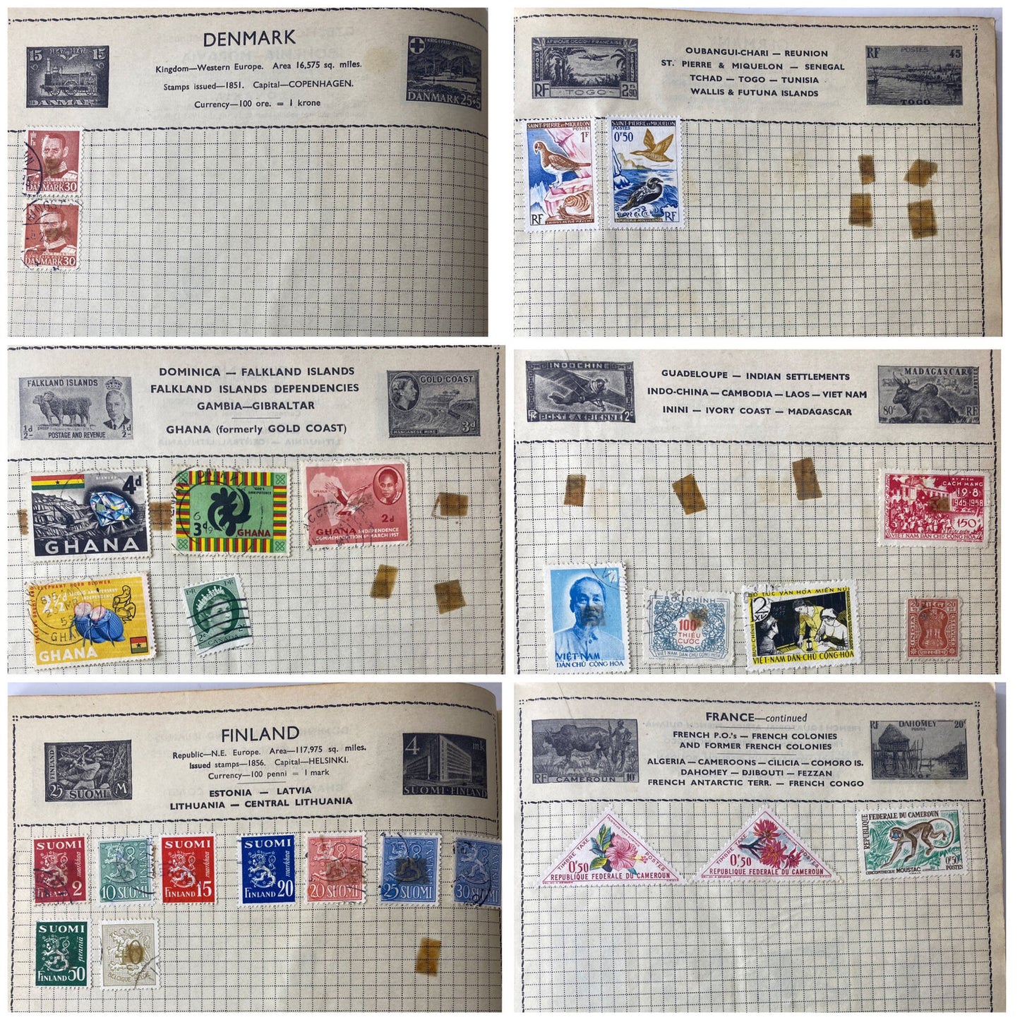 Vintage Collection Builder Paperback Stamp Album With Collection of Stamps