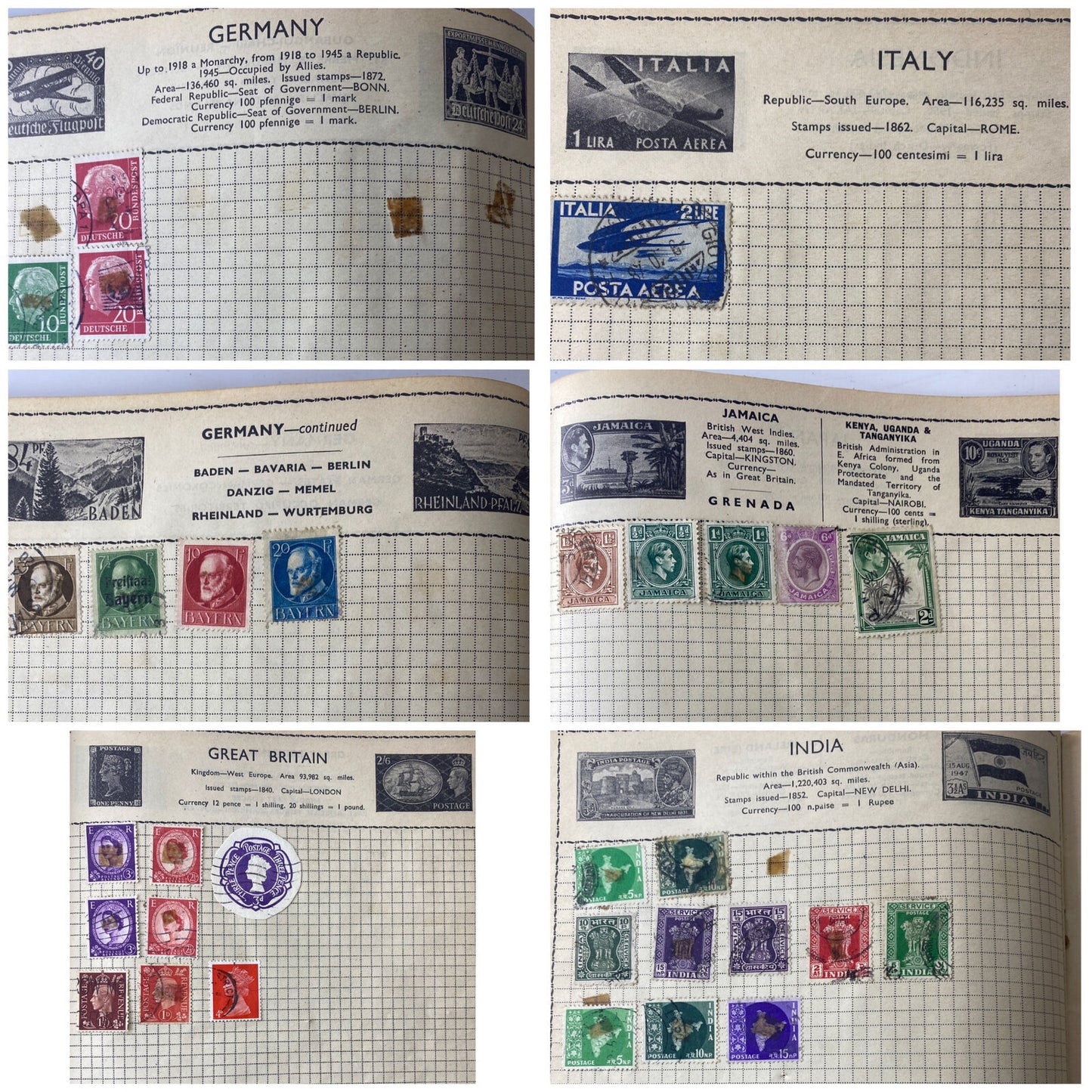 Vintage Collection Builder Paperback Stamp Album With Collection of Stamps