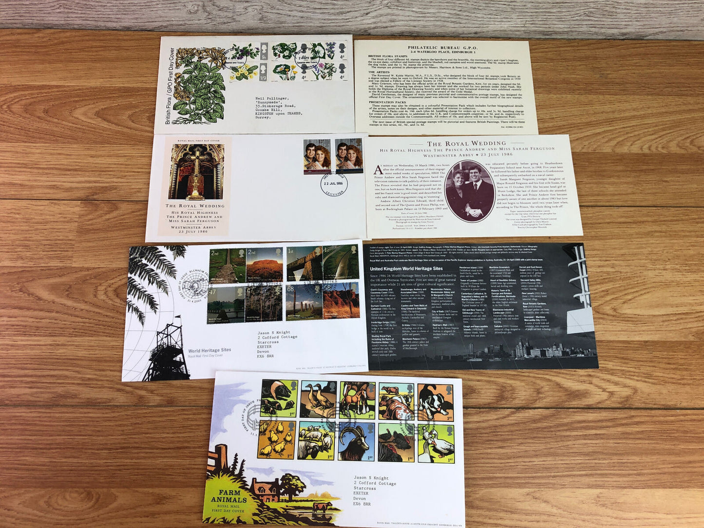 Bundle 33 x Royal Mail GB FDC First Day Covers 1964-2005