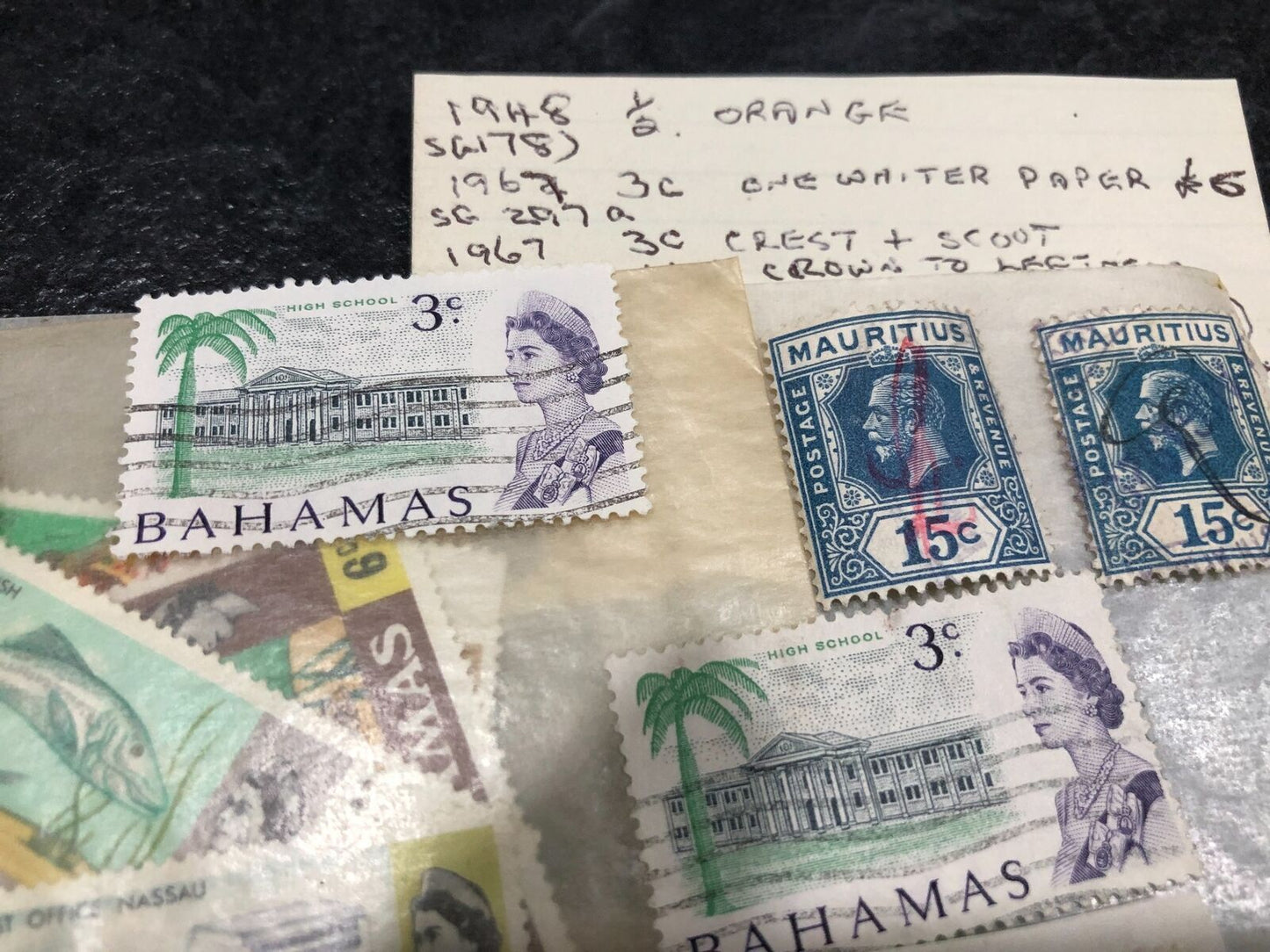 Collection Of Stamps From Bahamas (19) & Mauritius (3) Some Unused