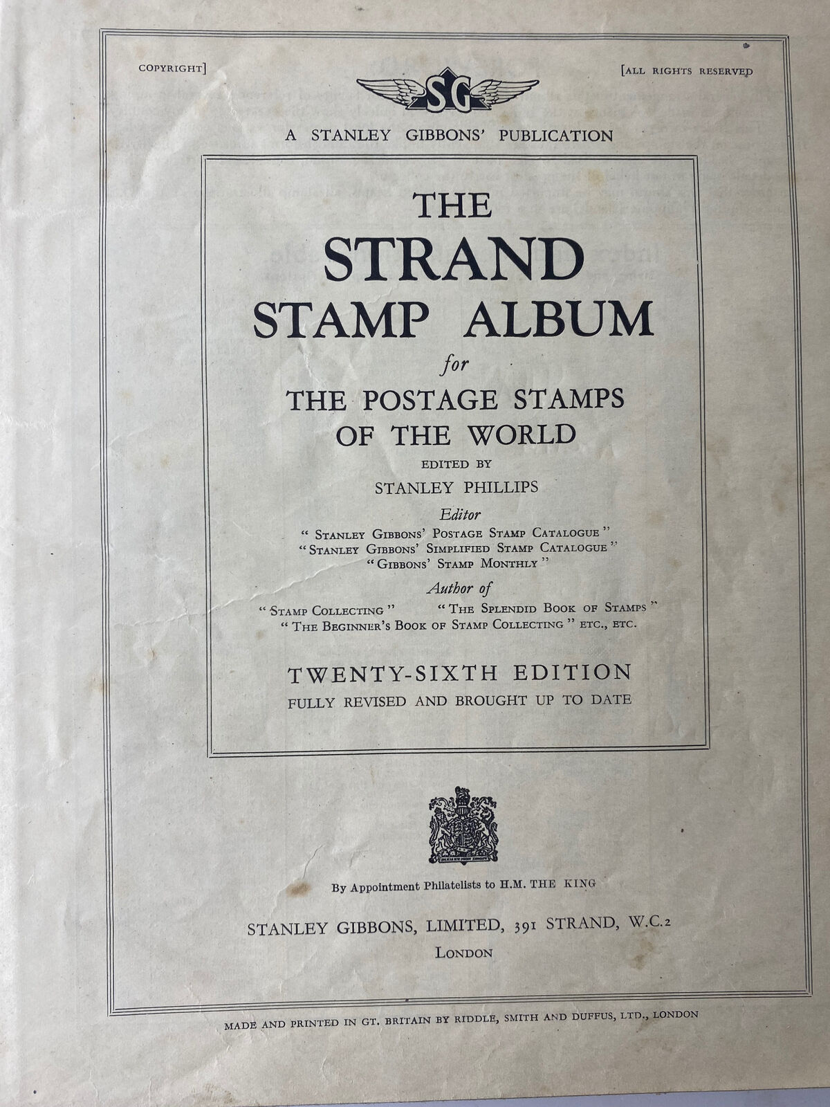 The Strand Stamp Album for The Postage Stamps of the World with Stamp Collection