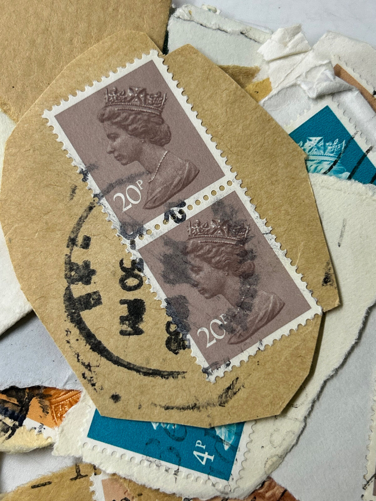 Job Lot/Mixed bag of Retro British 1st Class and Other Denomination Stamps