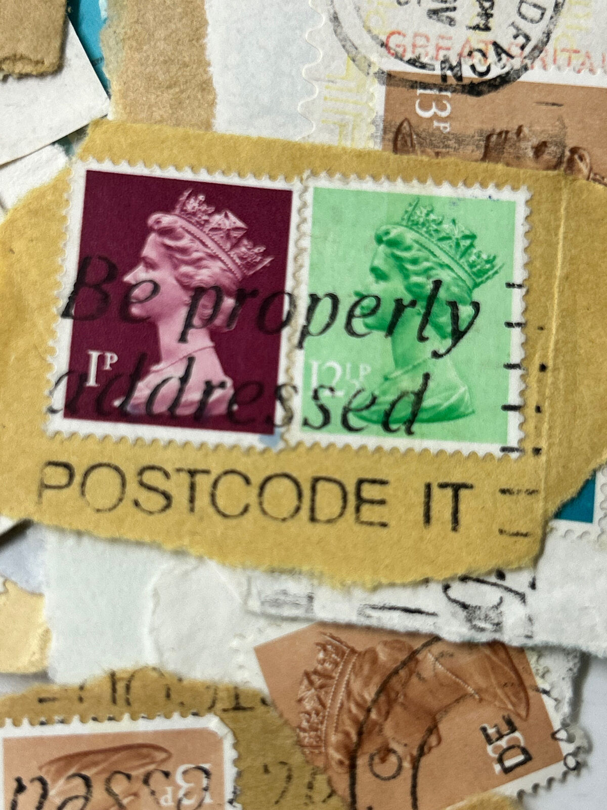 Job Lot/Mixed bag of Retro British 1st Class and Other Denomination Stamps