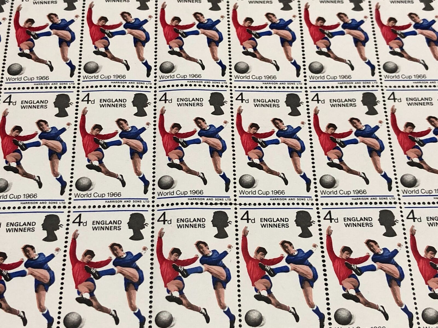 48 x GB QEII 1966 World Cup Football Winners 4d + 5 Gypsy Moth, 5 Botanicals MNH