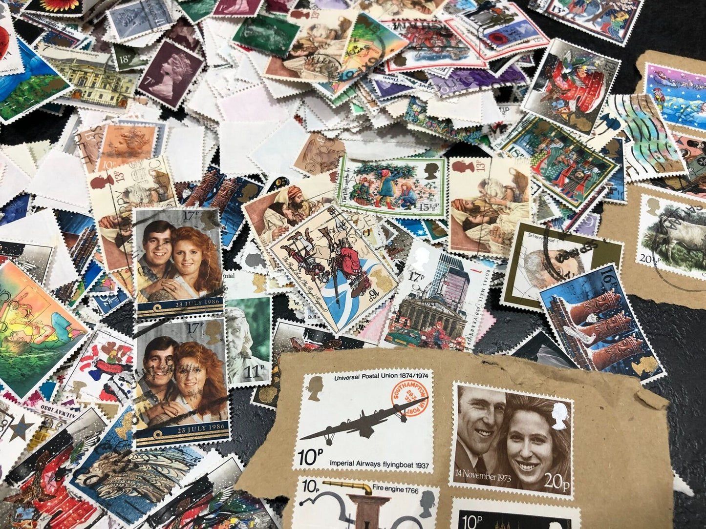 HUGE Joblot Used Stamps, Royals, Nativity, NZ, South Africa, '66 World Cup (New)