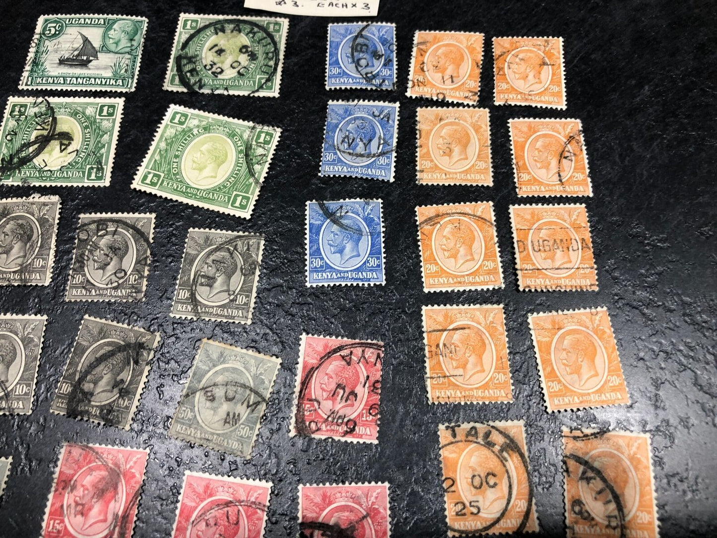 Collection Of Stamps From Hong Kong, Kenya, Uganda, Cayman Islands, St. Lucia