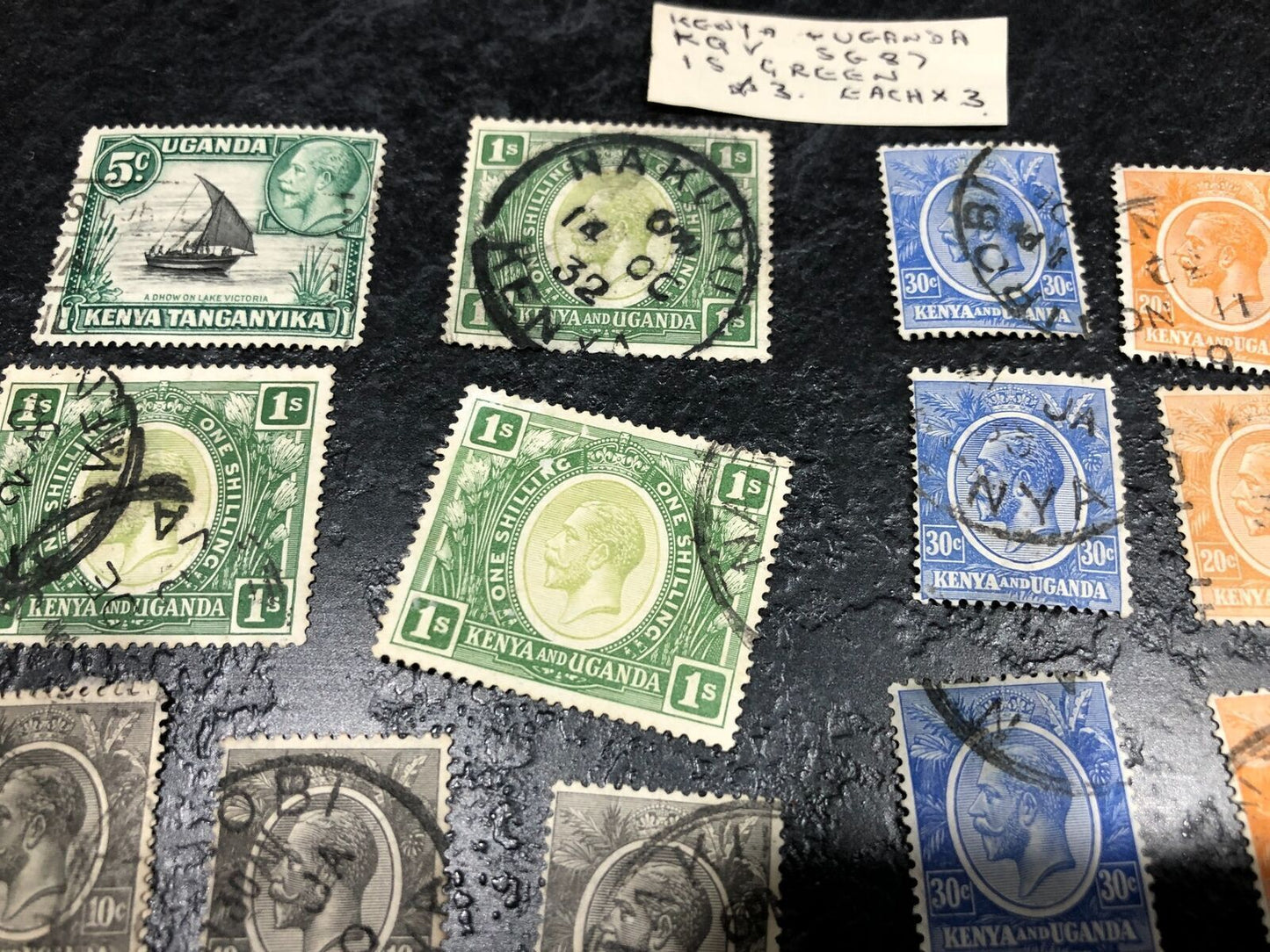 Collection Of Stamps From Hong Kong, Kenya, Uganda, Cayman Islands, St. Lucia