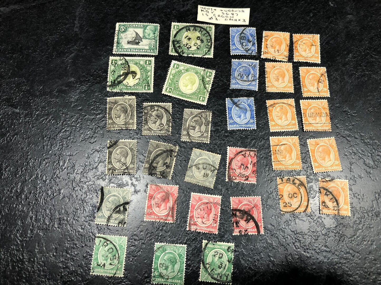 Collection Of Stamps From Hong Kong, Kenya, Uganda, Cayman Islands, St. Lucia