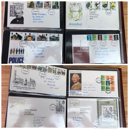 Red SG First Day Cover Album With 54 x First Day Covers 1967 - 1983