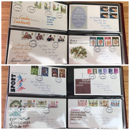 Red SG First Day Cover Album With 54 x First Day Covers 1967 - 1983