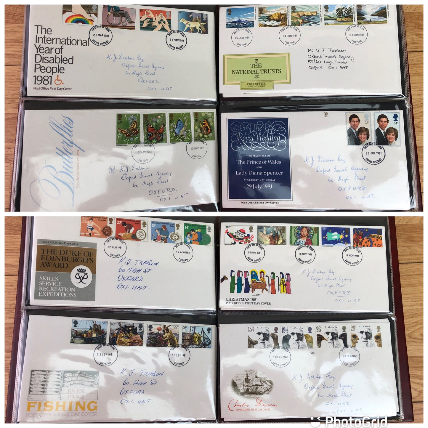 Red SG First Day Cover Album With 54 x First Day Covers 1967 - 1983