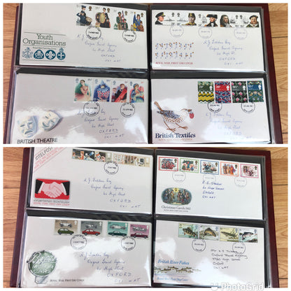 Red SG First Day Cover Album With 54 x First Day Covers 1967 - 1983