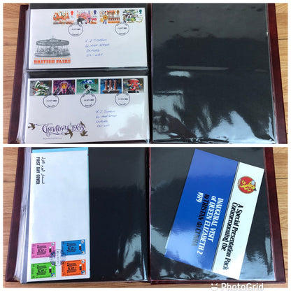 Red SG First Day Cover Album With 54 x First Day Covers 1967 - 1983
