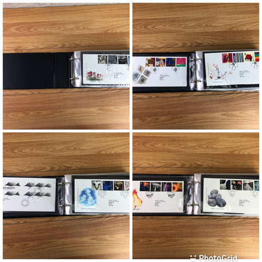 Green Merlin First Day Cover Album With 58 x First Day Covers 1999-2003