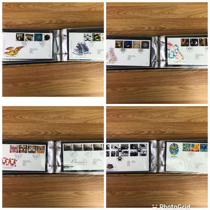 Green Merlin First Day Cover Album With 58 x First Day Covers 1999-2003