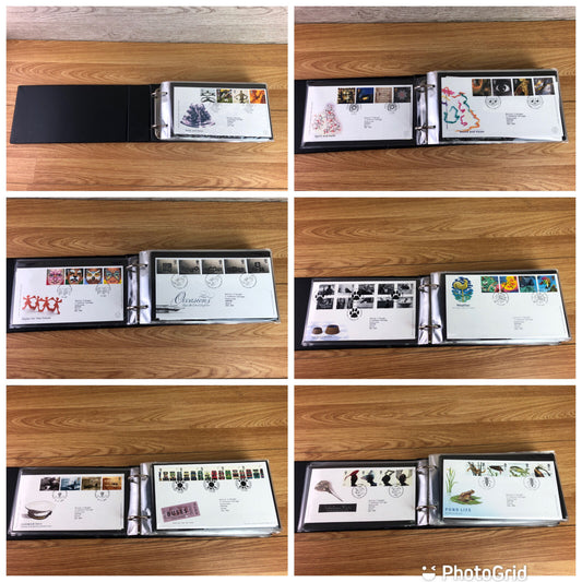 Red Merlin Covers Album With 61 x Royal Mail First Day Covers 2000-2005