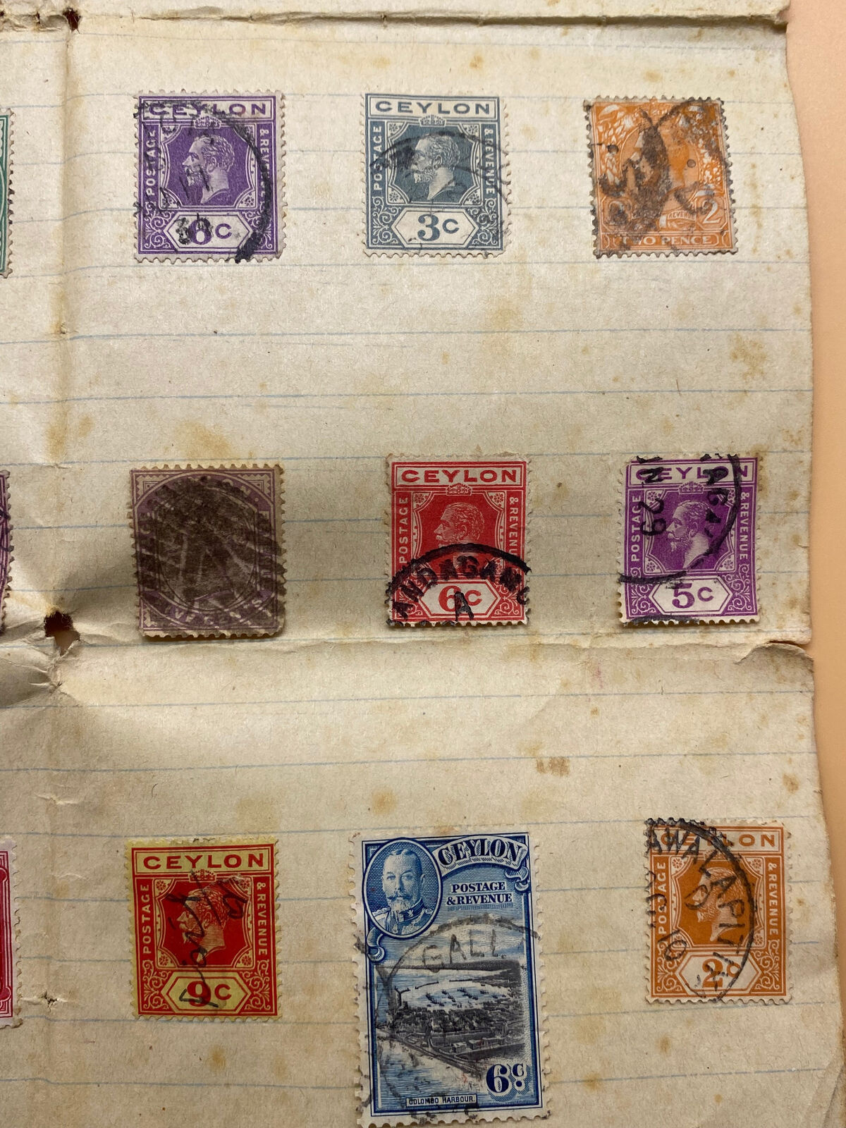 Collection of 67 Vintage Ceylon Postage Stamps - Please see Pictures
