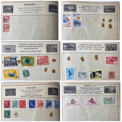 Vintage Collection Builder Paperback Stamp Album With Collection of Stamps