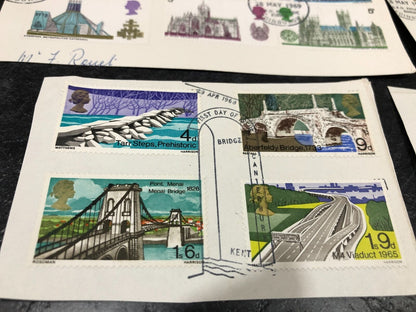 First Day Of Issue Stamps '68 '69 '77 Buildings, 12 Days Of Christmas + Jubilee