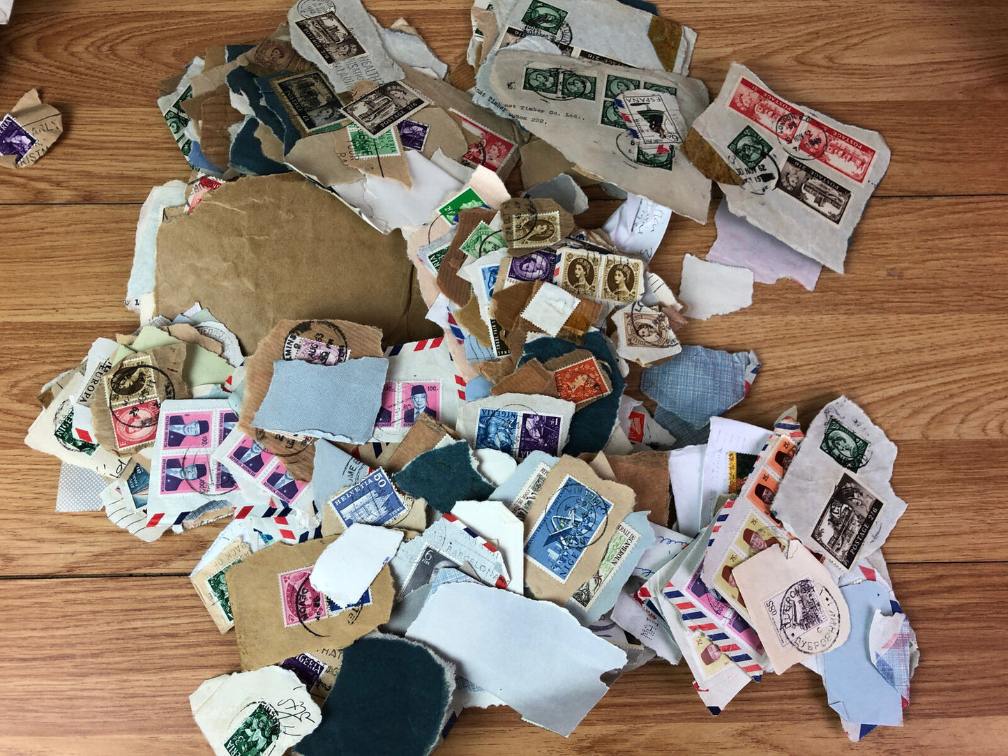 Large Bundle Various Vintage Stamps Different Countries And Pre Decimalisation