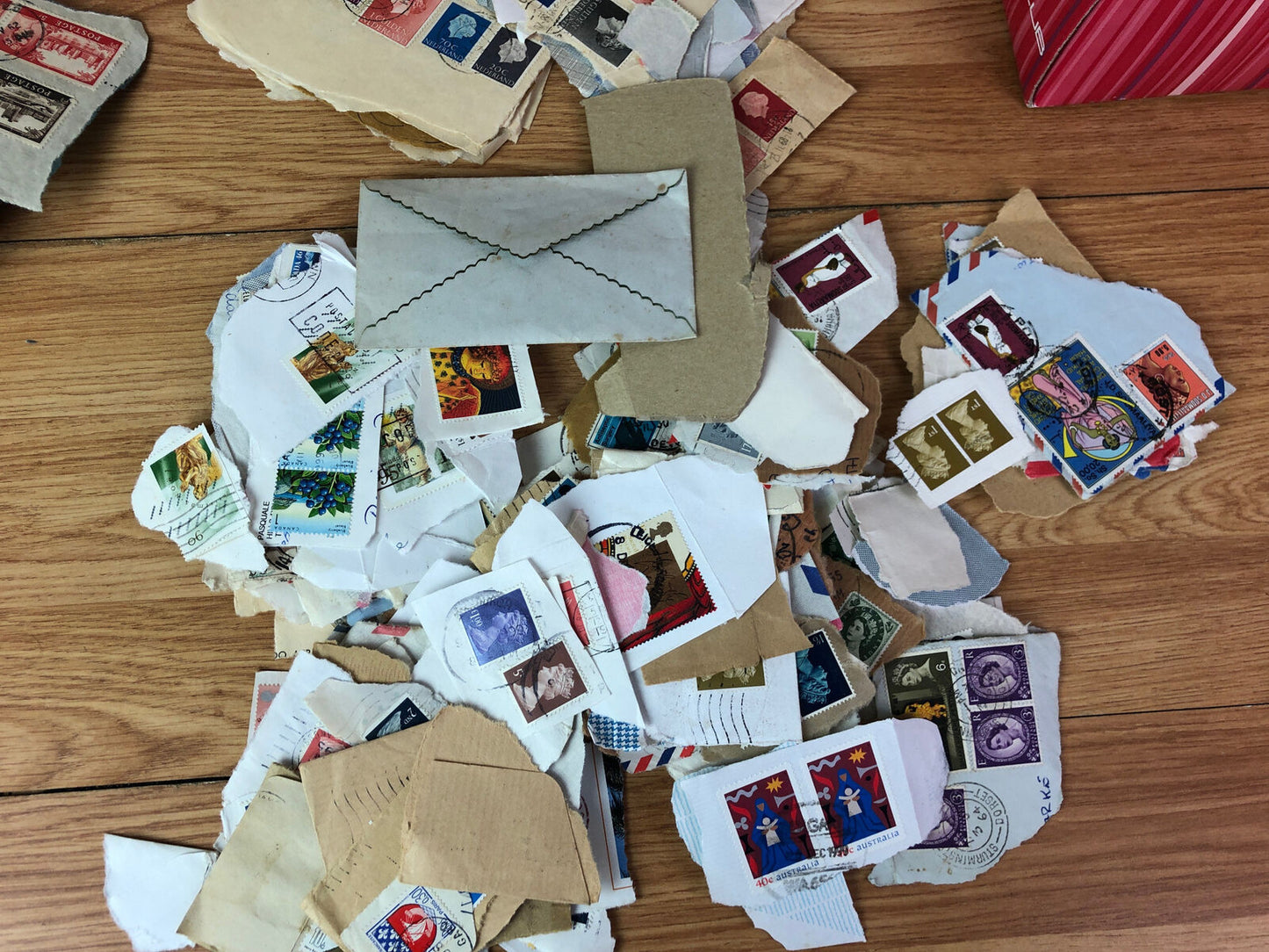 Large Bundle Various Vintage Stamps Different Countries And Pre Decimalisation