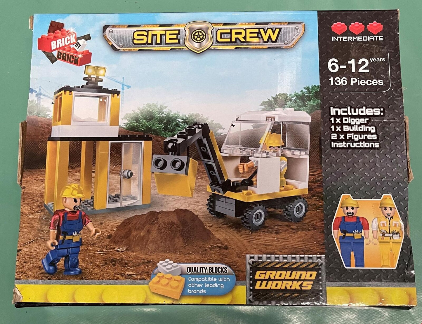 Brick by Brick Children’s Construction Site Crew Play Set Ground Works