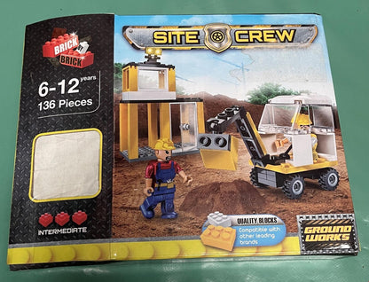 Brick by Brick Children’s Construction Site Crew Play Set Ground Works