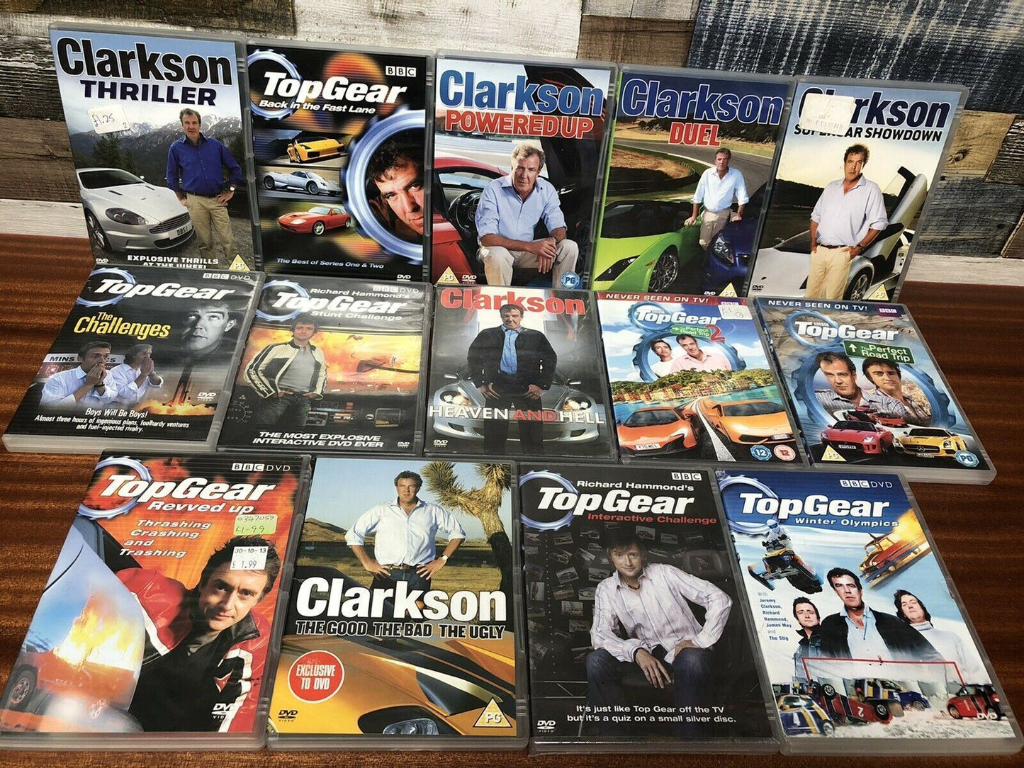 Bundle Of 14 Top Gear & Clarkson DVD's ~ Hours Of Entertainment