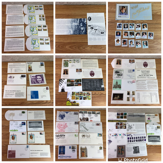Bundle 33 x Royal Mail GB FDC First Day Covers 1964-2005