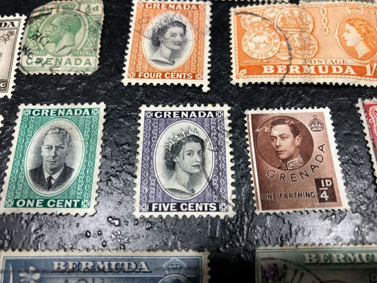 Collection Stamps From Bermuda/Grenada, Bahawalpur Silver Jubilee, Sierra Leone