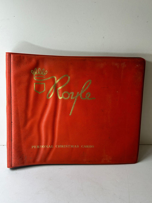 Small Collection of Vintage British Postage Stamps in Red Album