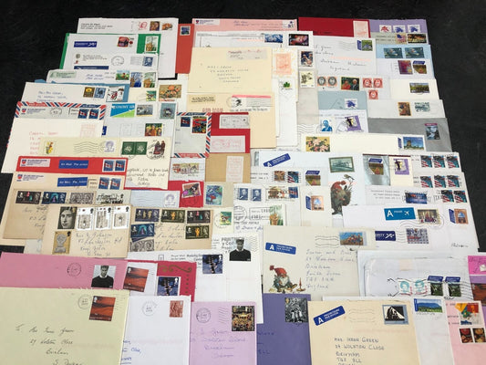 Large Joblot Of Over 100 Stamps Most On Envelopes Norway, Royals, USA, Canada++