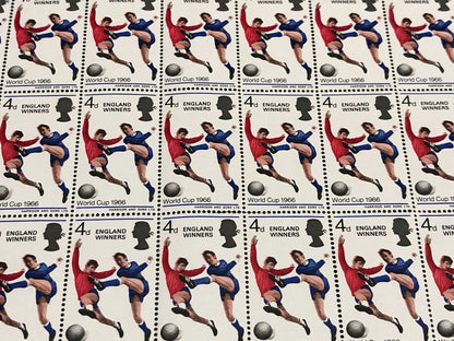 48 x GB QEII 1966 World Cup Football Winners 4d + 5 Gypsy Moth, 5 Botanicals MNH