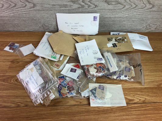 Large Bundle Used Definitive Stamps King George V & VI King Edwards VIII QEII