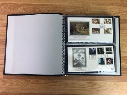 Presentation Silk First Day Cover Album With 40 x 1985-1989 Covers