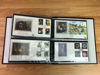 Presentation Silk First Day Cover Album With 40 x 1985-1989 Covers