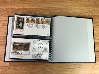 Presentation Silk First Day Cover Album With 40 x 1985-1989 Covers