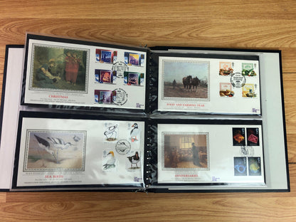 Presentation Silk First Day Cover Album With 40 x 1985-1989 Covers