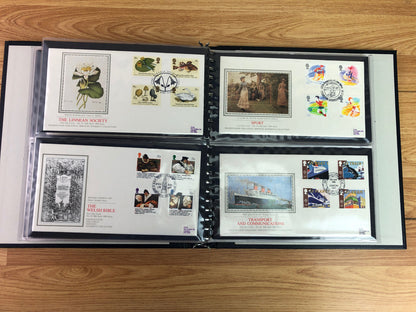 Presentation Silk First Day Cover Album With 40 x 1985-1989 Covers