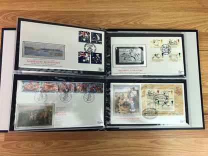 Presentation Silk First Day Cover Album With 40 x 1985-1989 Covers