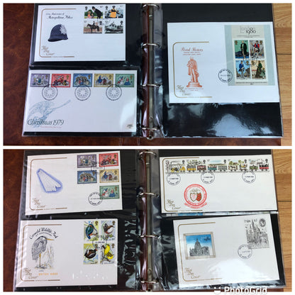Brown Post Office First Day Covers Album & 70 x First Day Covers 1978 - 1984