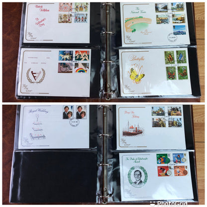 Brown Post Office First Day Covers Album & 70 x First Day Covers 1978 - 1984